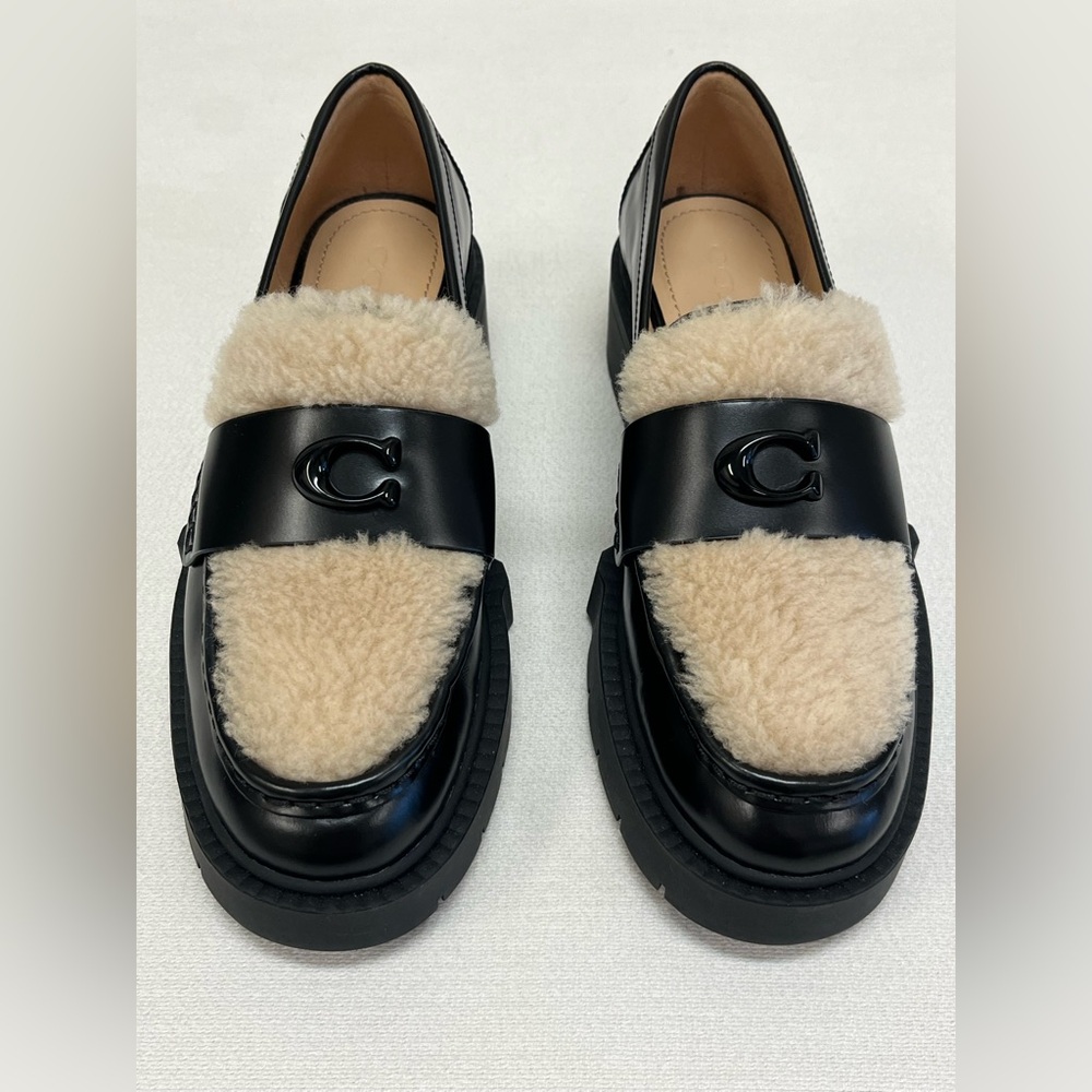 Coach Leah Shearling Loafer Flats 6.5 - Picture 5 of 13